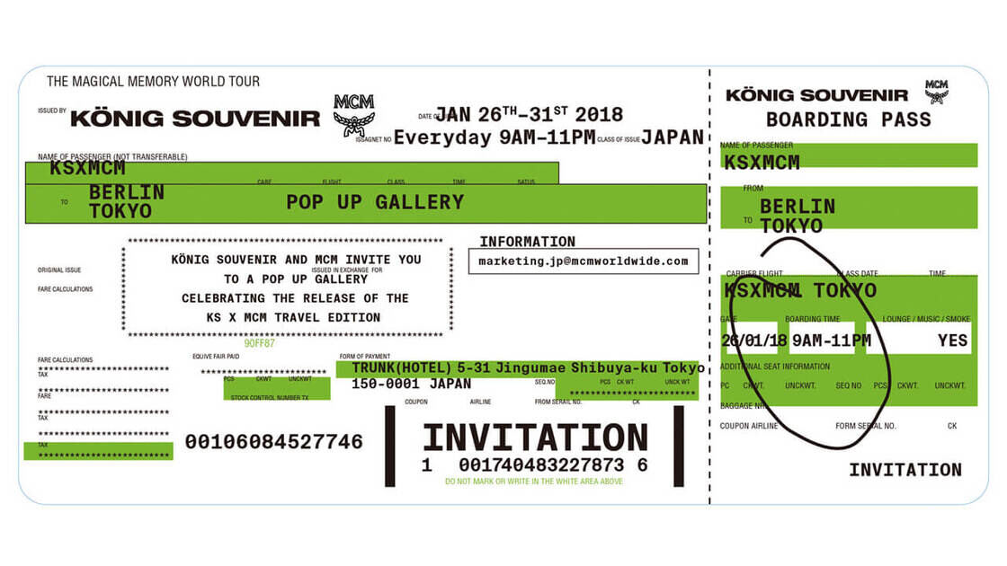 2018.1.26~31 MCM × KÖNIG SOUVENIR Pop-up Gallery