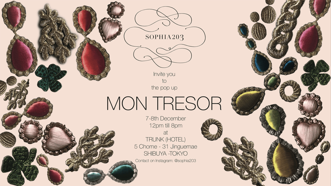 Sophia203 “MON TRESOR” Pop-Up Shop